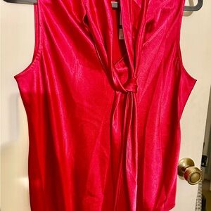 Nine West Crimson Red Sleeveless Blouse